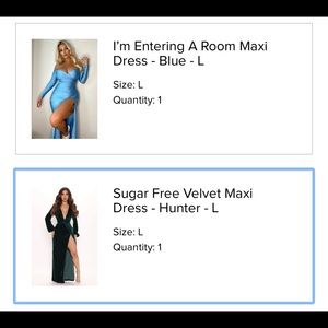 FashionNova Gowns. BUNDLE!!